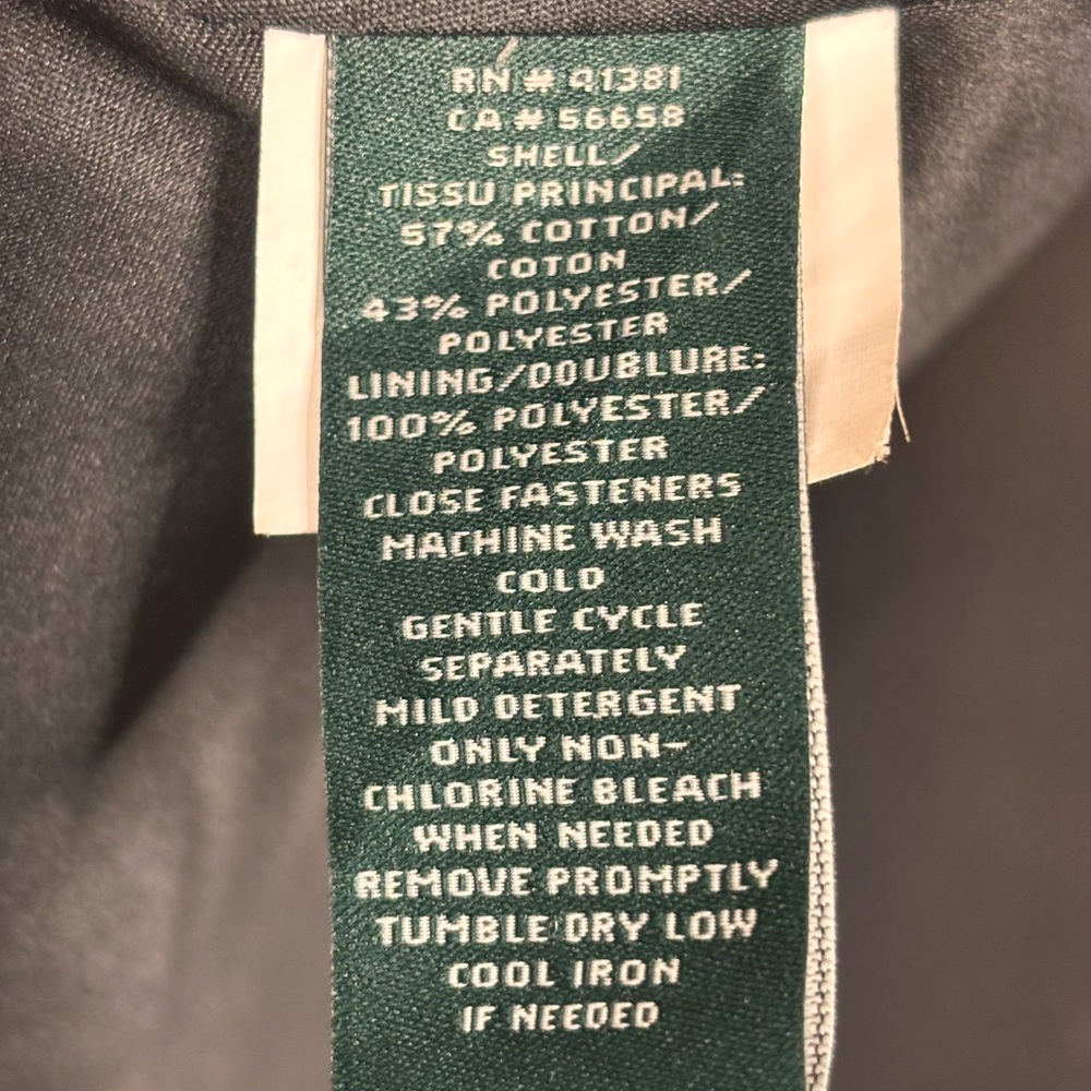 🖤 Lauren Ralph Lauren Black Trench Coat Belted Winter Coat Size M - Picture 10 of 13
